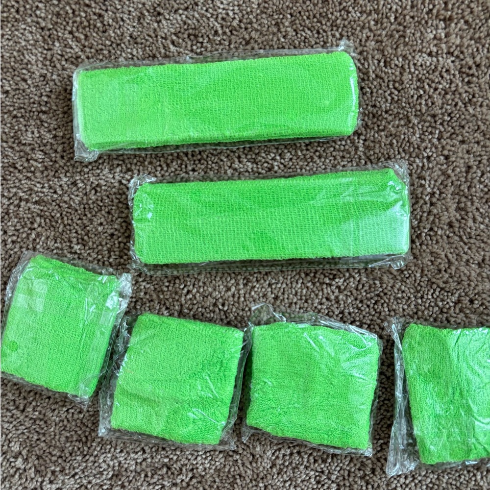 Set of Green sweatbands